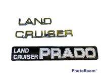 TOYOTA LAND CRUISER PRADO อักษร โลโก้ ท้าย โตโยต้า แลนด์ครุยเซอร์ ปราโด logo สีเงิน ดำ พลาสติก LANDCRUISER