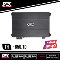 [ ลดพิเศษ ]เพาเวอร์แอมป์รถยนต์ MTX รุ่น TH650.1D  สุดยอดพาวเวอร์แอมป์คลาสดีกำลังขับ 1300วัตต์