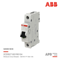 ABB S201M-C10 ลูกย่อยเซอร์กิตเบรกเกอร์ 10A, ABB System M Pro 10A MCB Mini Circuit Breaker1P, ค่าทนกระแสลัดวงจรสูงสุด 10kA