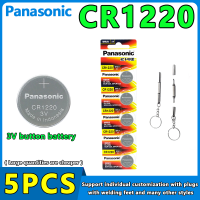 Panasonic 5ชิ้น3V CR1220แบตเตอรี่ลิเธียม BR1220 L04 DL1220 5012LC เหรียญนาฬิกาแบตเตอรี่สำหรับของเล่นระยะไกล