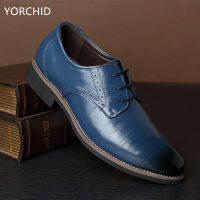 YORCHIDแบนใหม่ชุดเดรสรองเท้าหนังแท้Wingtipแกะสลักอิตาเลี่ยนอย่างเป็นทางการOxfordรองเท้าขนาดพิเศษ39-47