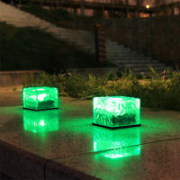 4 LEDs Solar Light Ice Cube Sharp Waterproof Landscape Lamp Outdoor Stair Step Brick Garden Patio Lawn Night Lighting Decoration