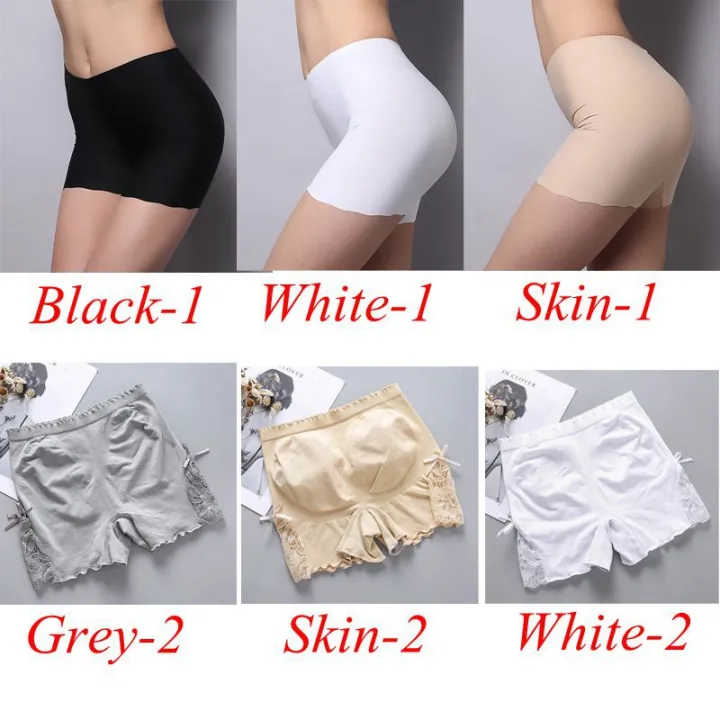Women y Safety Panties Seamless Ice Silk Panties High Waist Safety