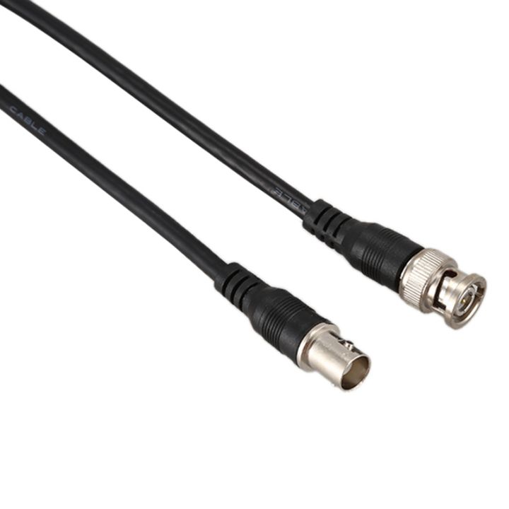 2x-bnc-male-to-female-plug-cctv-extension-coaxial-line-cable-3-3ft-long-black