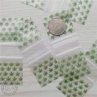 1515 Green Leaf Design Pouches Bags Ziplock Baggies 100 Plastic Package 1.5 quot;x1.5 quot; Resealable T06