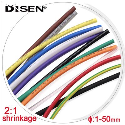 1Meter Mul-ticolor Diameter 1mm-50 mm Heat Shrink Tube 2:1 Polyolefin Thermal Cable Sleeve Insulated Cable Management