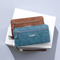 New Mens Long Wallet Business Casual Zipper Handheld Bag Large Capacity Multi Card Position Handheld Bag Mobile Case