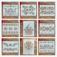 A4 29 * 21cm  DIY Stencils Painting Scrapbook Coloring Embossing Album Decorative Paper Card Template wall. mandala pattern Rulers  Stencils