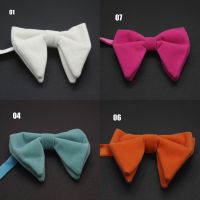 Brand New Fashion Velvet Big Bowties for Women Mens Groom Wedding Bow Tie Skinny Solid Color Gravatas Slim Black Cravatn Navy