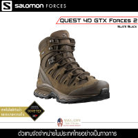 Salomon รุ่น Quest 4D GTX FORCES 2 EN สี slate black รองเท้าผู้ชาย รองเท้าทหาร รองเท้าคอมแบท รองเท้าปีนเขา รองเท้าผ้าใบ รองเท้าลุยโคลน กันน้ำ