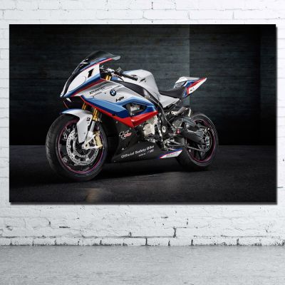 ภาพ S1000rr รถจักรยานยนต์ซุปเปอร์ไบค์ B M W โปสเตอร์พิมพ์ศิลปะผนังผ้าใบผ้าจิตรกรรมตกแต่ง Heyuan ในอนาคต