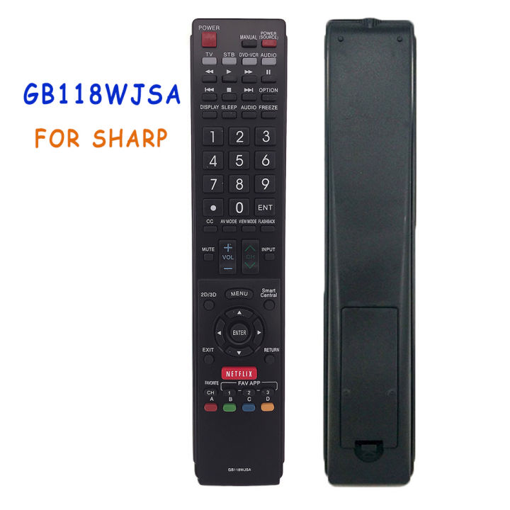 replacement-gb118wjsa-remote-control-for-sharp-lcd-tv-aquos-tv-2d-3d-netflix-gb005wjsa-ga890wjsa-gb004wjsa-remoto-fernbedienung