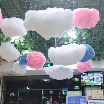 Artificial 3D Clouds Wedding Party White Fake Cloud Cotton Home Stage Decor  Prop