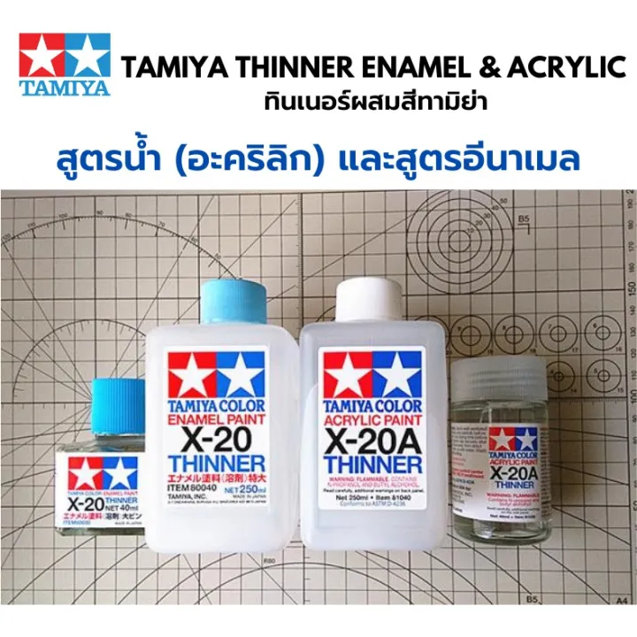 Tamiya Thinner Acrylic Enamel ทินเนอร์ผสมสีสูตรน้ำอะคริลิกและสูตรอีนา