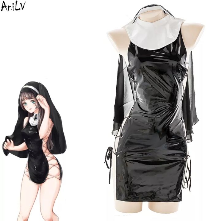 ready-stock-anilv-2022-halloween-nun-series-costume-women-anime-convent-dress-unifrom-set-cosplay
