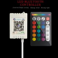 【♘COD Free Cas♘】 yulibu74040703 เครื่องควบคุมแถบไฟ Led ด้วยรีโมทคอนโทรล Rf ไร้สาย24ปุ่มสำหรับตัวควบคุม Rgb ไฟ Led บลูทูธควบคุม5-24V