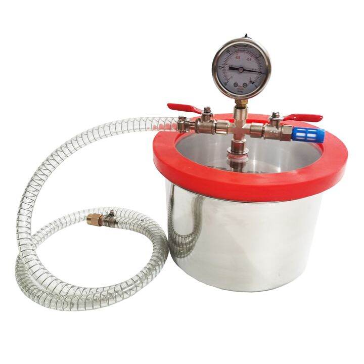 3L Stainless Steel Vacuum Degassing Chamber 20CM Diameter Epoxy Resin