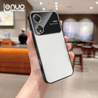 Lenuo หรูหราใหม่เคสป้องกันฟิล์มเลนส์ใสสำหรับ OPPO A58X A57 A55 A54 A53s A33 A32 A31 A11s TPU นุ่มฝาหลังเคสกันกระแทกแบบชุบ