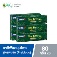 Salz King Herb ยาสีฟัน เกลือสมุนไพร สูตรเข้มข้น ซอลส์ คิงเฮิร์บ 80 กรัม 6 หลอด