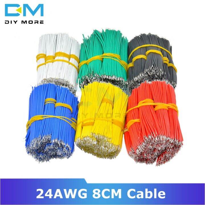 100PCS 24AWG 8CM Tin-Plated Breadboard PCB Solder Cable Fly Jumper Wire ...