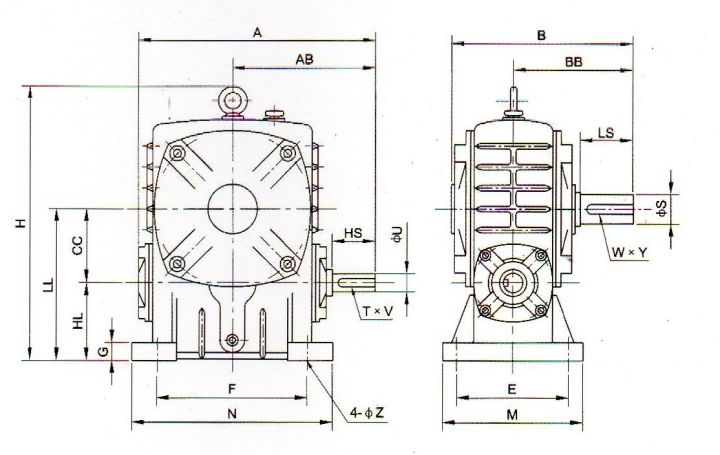 เกียร์ทดรอบยี่ห้อ-cpg-pa-9-40-ใช้กับ-1-4hp