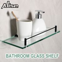 35mm Bathroom Glass Shelf Bath Shower Glass Holder Stainless Steel Storage Rack Wall Mount Shelf Bathroom Shelves Accessories
