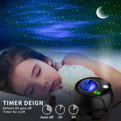 Laser Aurora Galaxy Projector Colorful Led Music Moon Nebula Cloud Lamp Starry Sky Projector Bedroom Beside Lamp Christmas Gift