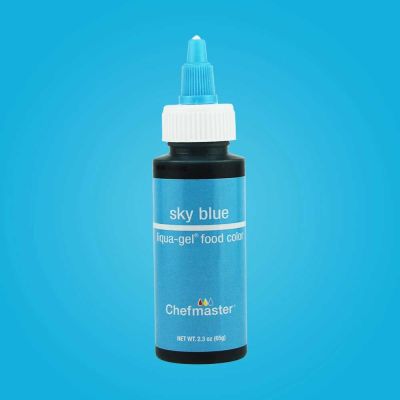 สีเจล สีฟ้าขวด 65กรัม / Chefmaster Color SKY BLUE Liqua-Gel 2.3oz/ (5016)