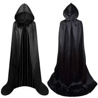 2Pcs Set Halloween Costume Death Cloak Black Death Cloak L Size 1.5M Long Devil Cloak Suitable for Outdoor