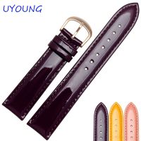 ▣№ 12/14/16/18/20mm High Quality Genuine Leather Watchband Coloured Smooth Women Watch accessories Bracelet