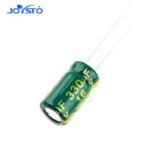 30pcs/lot 16V 330UF high frequency low impedance 6*12 20% RADIAL aluminum electrolytic capacitor 20% Electrical Circuitry Parts