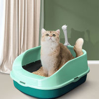 Cat litter box big Sandbox High fence litter tray Simple color matching kittens toilet Semi-enclosed cat toilet Anti-splash