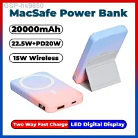 เอ็กซเรย์☎20000MAh Macsafe สำหรับ iPhone 14 13 Magsafe Bank แท่นชาร์จแม่เหล็กชุดภายนอก