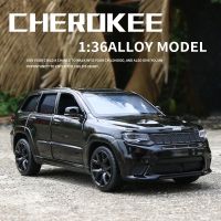 1:36 Jeeps Grand Cherokee Trackhawk SUV Toy Car Alloy Pull Back Mini Car Model Collection Toy Childrens Gift