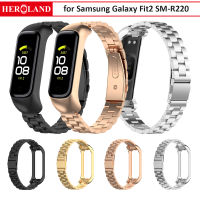 สายโลหะสำหรับ Samsung Galaxy Fit 2 SM-R220 วงเหล็กสแตนเลสสำหรับ Samsung Galaxy Fit2 สายนาฬิกาเปลี่ยน