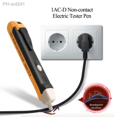 1AC-D Electric Induction Test Pencil 12-1000V Wall AC Power Outlet Voltage Detector Non-Contact Tester Pen Meter LED Light