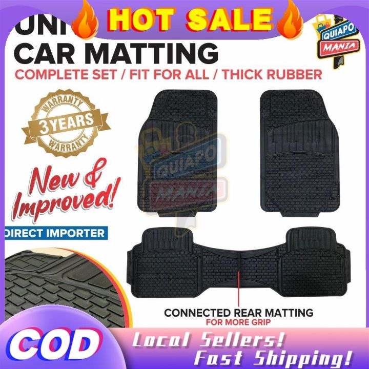 Car Mat Rubber Bricks 3PC【COD】Car Matting / Thick Trimmable | Lazada PH