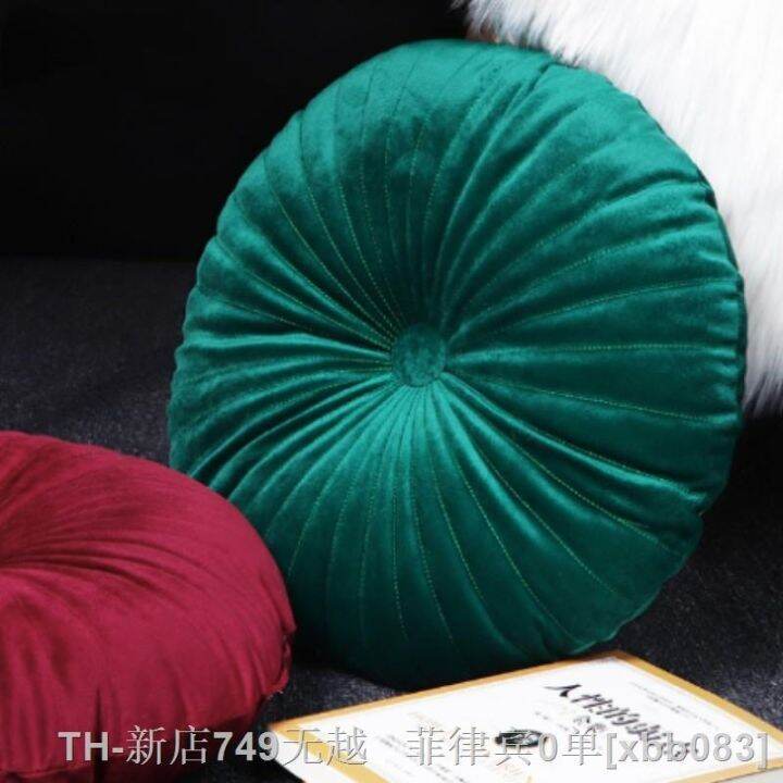 cw-35x35cm-round-pouf-cushion-pumpkin-pleated-floor-soft-throw-room-couch-sofa