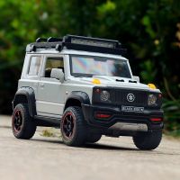 โมเดลรถโลหะผสม SUZUKI Jimny 1:18โมเดลรถออฟโรดของเล่นโลหะแบบจำลองเสียงและแสงสว่างของขวัญสำหรับเด็ก