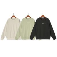 Plus size high street FOG FEAR OF GOD eighth season essentials flocking small letters casual long-sleeved round neck sweater