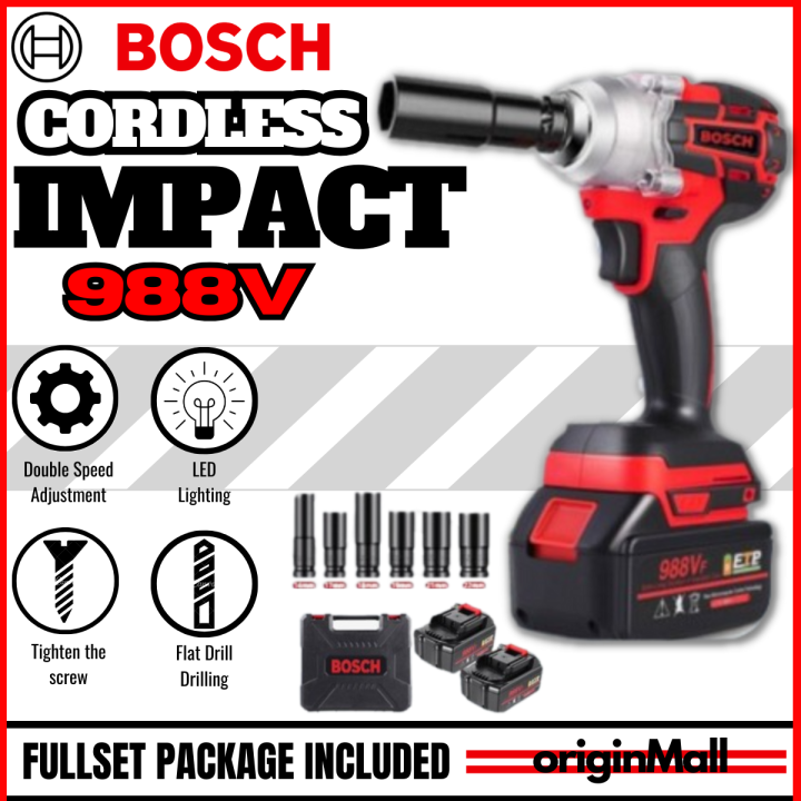 BOSCH 1599VF 3in1 Impact Wrench 880N.m 6 Size Cordless Electric Impact