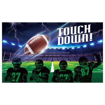 Football Party Decoration Supplies, Large Fabric Football Scene for Touch Football Down Party Supplies