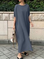 【CW】❁✿  Vestiods Sundress Kaftan ZANZEA 2023 Half Sleeved Loose Dresses Robe