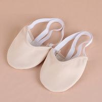 ETXRhythmic Gymnastics Toe Shoes Soft Half Socks Knitted Roupa Ginastica Professional Competition Sole Protect Elastic Skin Color