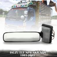 กระจกในเก๋ง กระจกมองหลัง มีไฟ รถบรรทุก รุ่น อีซูซุ ISUZU NPR 120 / NKR ปี 1993 - 2003 สีดำ 1 ชิ้น