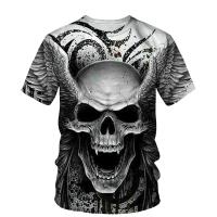 2023Fashion Trend T-Shirt Creative Skull 3d Printed T-shirt Summer Short Sleeve O Neck Tops Tee Streetwear Casual Men Clothing