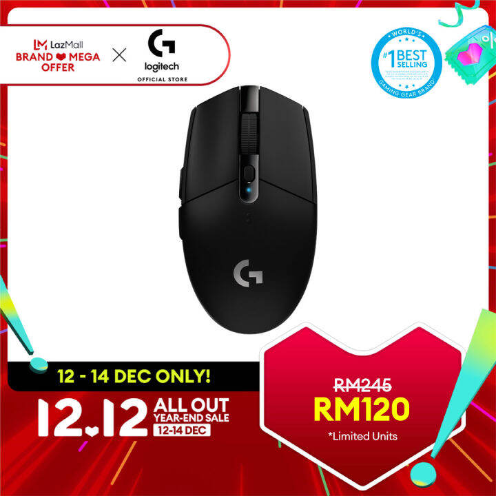 Logitech G304 Lightspeed Wireless Gaming Mouse, HERO Sensor, 12000 DPI ...