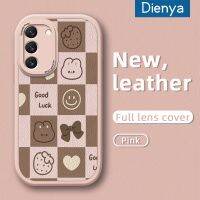 Dienya เคสปลอกสำหรับ Samsung S22 5G S22 Plus 5G รูปกระต่ายน่ารักการ์ตูนดีไซน์โทรศัพท์ดีไซน์ด้านข้างเป็นหนังฝาครอบกล้องแผ่นบางเคสป้องกันเคสกันกระแทก