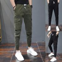 NGHG MALL-Spring and Autumn Mens High Quality Solid Color Casual Pants Personalized Versatile Spiritual Social Mens Workwear Pants