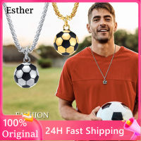 ⚽Ether สร้อยคอ3D ฟุตบอลสำหรับผู้ชาย Kalung Baja Tahan Karat จี้สกู๊ตเตอร์แบบลำลอง18K สร้อยทองจำนำได้ทอง18K จำนำได้เครื่องประดับกีฬาชายคู่รักของขวัญสำหรับผู้ชายสร้อยคอเงินสำหรับผู้ชายแฟชั่นจี้สร้อยคอคู่รัก